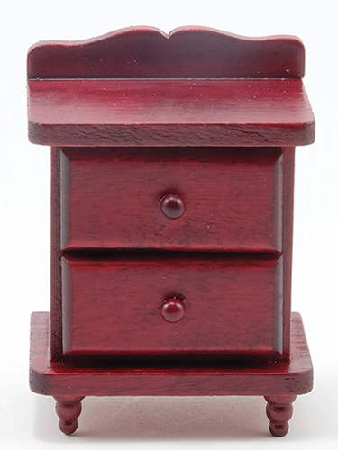 Dollhouse Miniature Night Stand, Mahogany